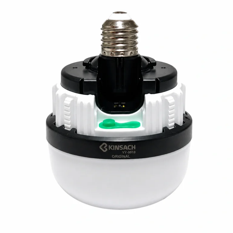 چراغ شارژی مدل YY-9010 | لامپ اضطراری LED با سرپیچ E27، قابل حمل و شارژی